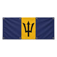 Drapeau barbade polyester résistant usage extérieur œillets