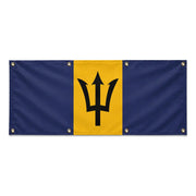 Drapeau barbade polyester résistant usage extérieur œillets