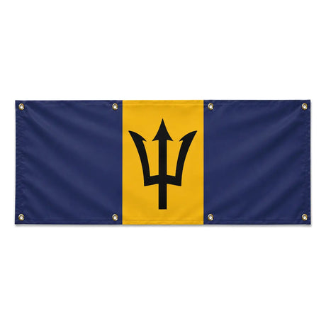 Drapeau barbade polyester résistant usage extérieur œillets