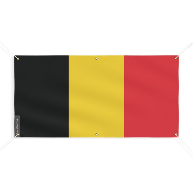Drapeau de la Belgique 6 Oeillets en plusieurs tailles - Pixelforma 