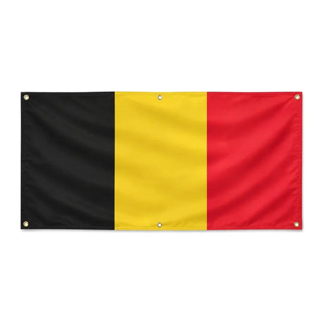 Drapeau belgique en polyester résistant avec œillets