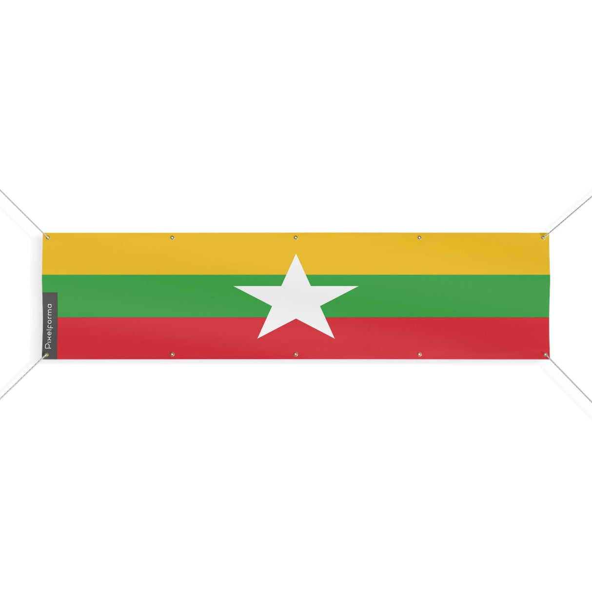 Drapeau de la Birmanie 10 Oeillets en plusieurs tailles - Pixelforma 