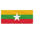 Drapeau birmanie en polyester résistant avec œillets