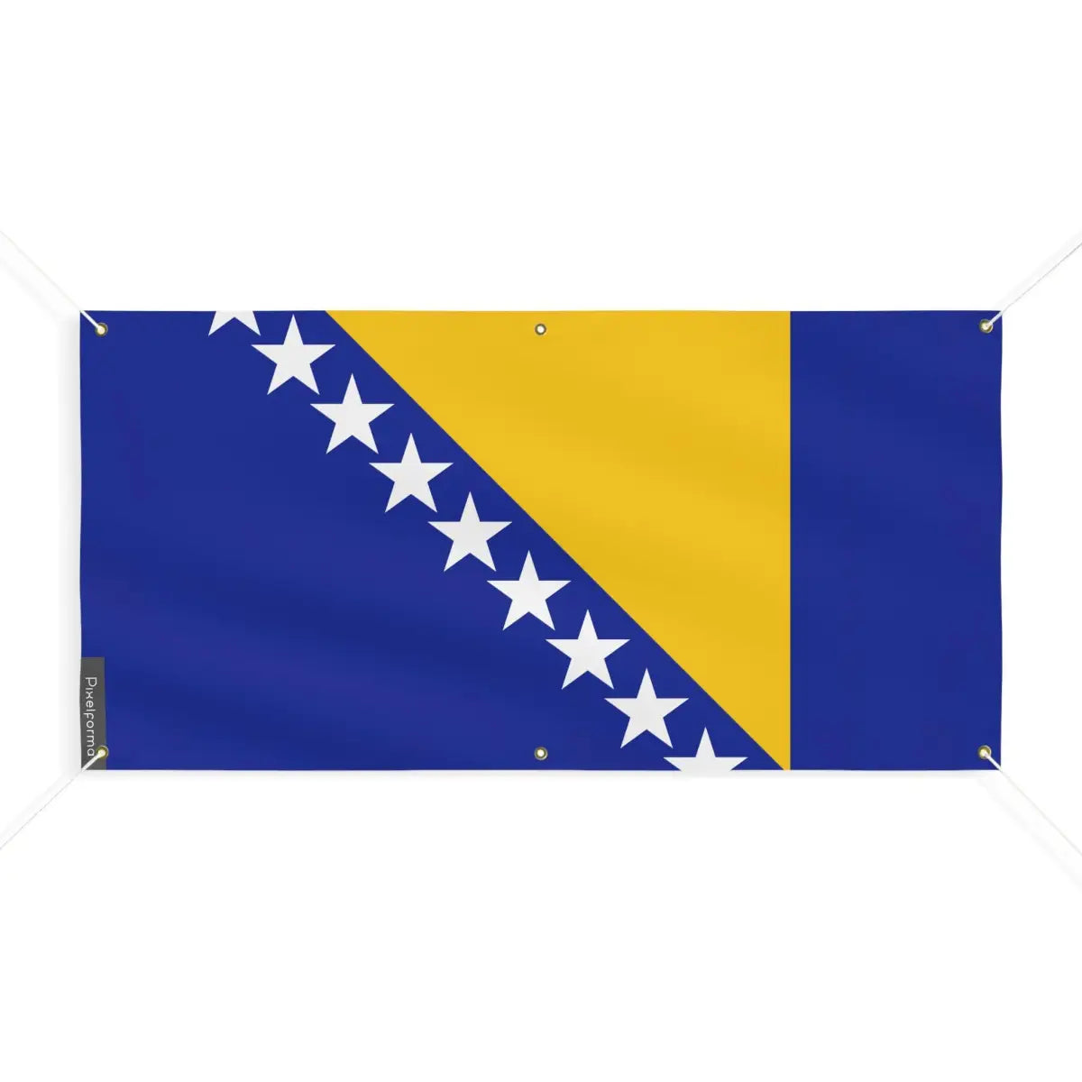 Drapeau de la Bosnie-Herzégovine 6 Oeillets en Plusieurs Tailles (M) - Pixelforma 