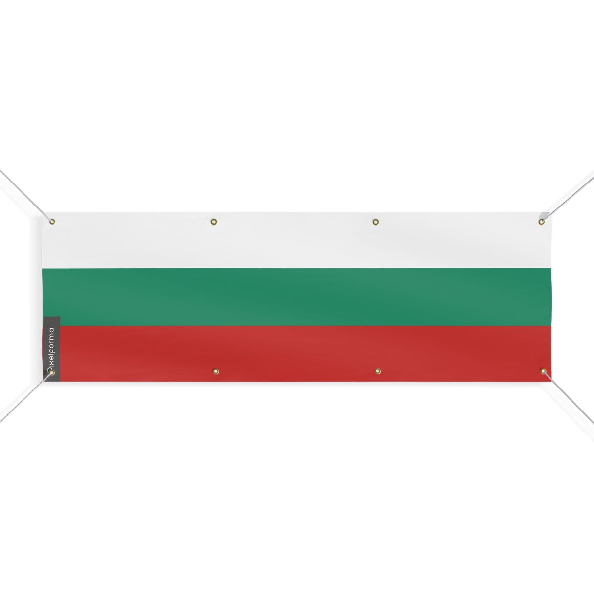 Drapeau de la Bulgarie 8 Oeillets en plusieurs tailles - Pixelforma 