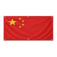 Drapeau chine en polyester résistant avec 6 œillets