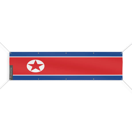 Drapeau de la Corée du Nord 10 Oeillets en plusieurs tailles - Pixelforma 