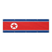 Drapeau de la Corée du Nord grand format XL en polyester avec dix œillets