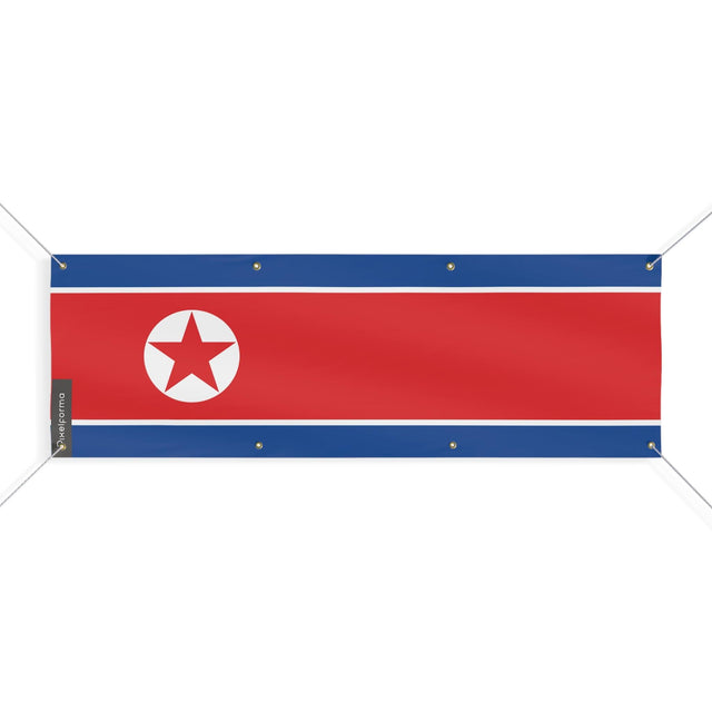 Drapeau de la Corée du Nord 8 Oeillets en plusieurs tailles - Pixelforma 