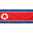 Drapeau corée du nord polyester résistant à 8 œillets