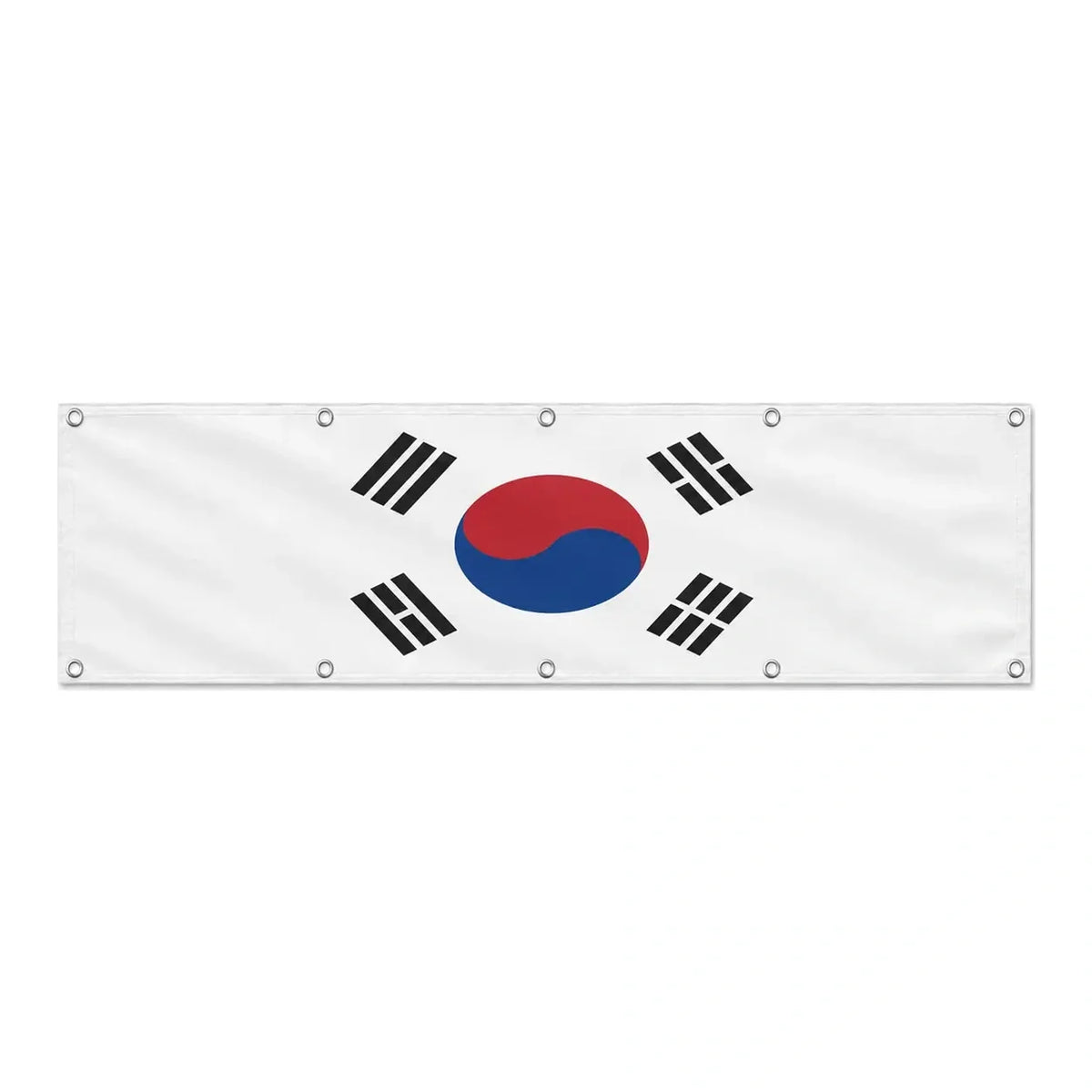 Drapeau de la Corée du Sud grand format XL en polyester avec dix œillets