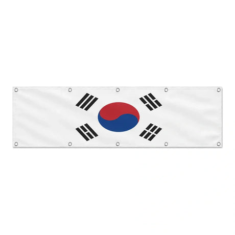 Drapeau de la Corée du Sud grand format XL en polyester avec dix œillets