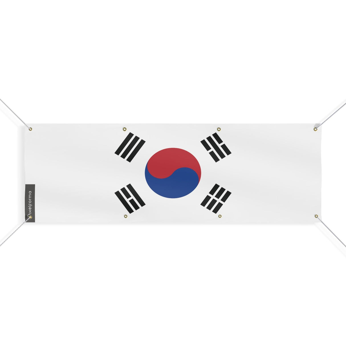 Drapeau de la Corée du Sud 8 Oeillets en plusieurs tailles - Pixelforma 
