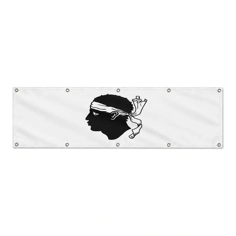 Drapeau de la Corse grand format XL en polyester avec dix œillets