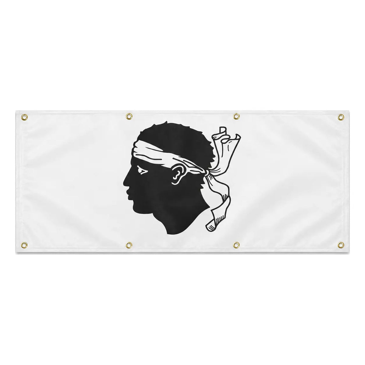 Drapeau corse polyester résistant usage extérieur durable