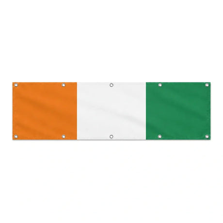 Drapeau de la Côte d'Ivoire grand format XL en polyester avec dix œillets
