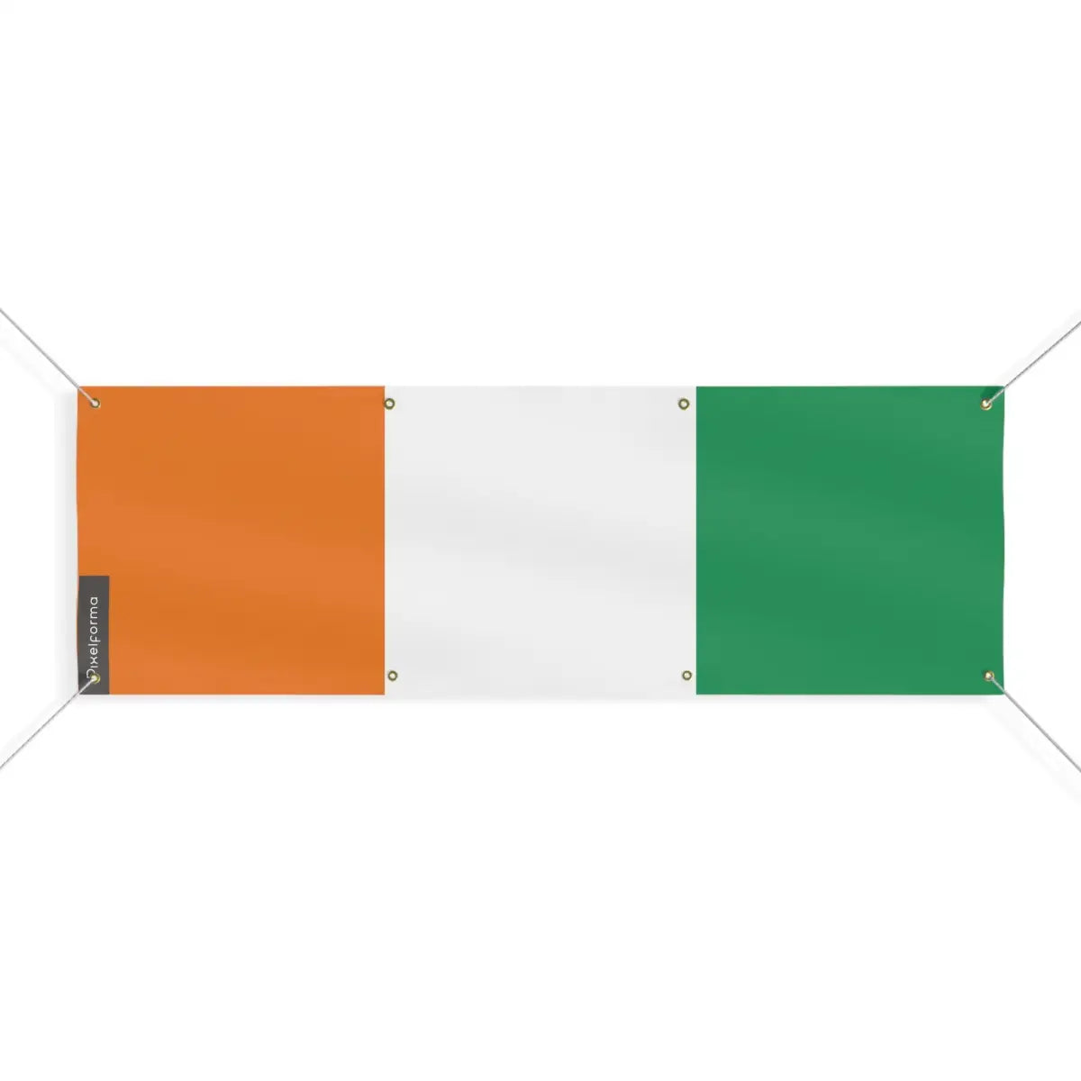 Drapeau de la Côte d'Ivoire 8 Oeillets en Plusieurs Tailles (L) - Pixelforma 