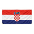 Drapeau croatie polyester résistant œillets usage extérieur