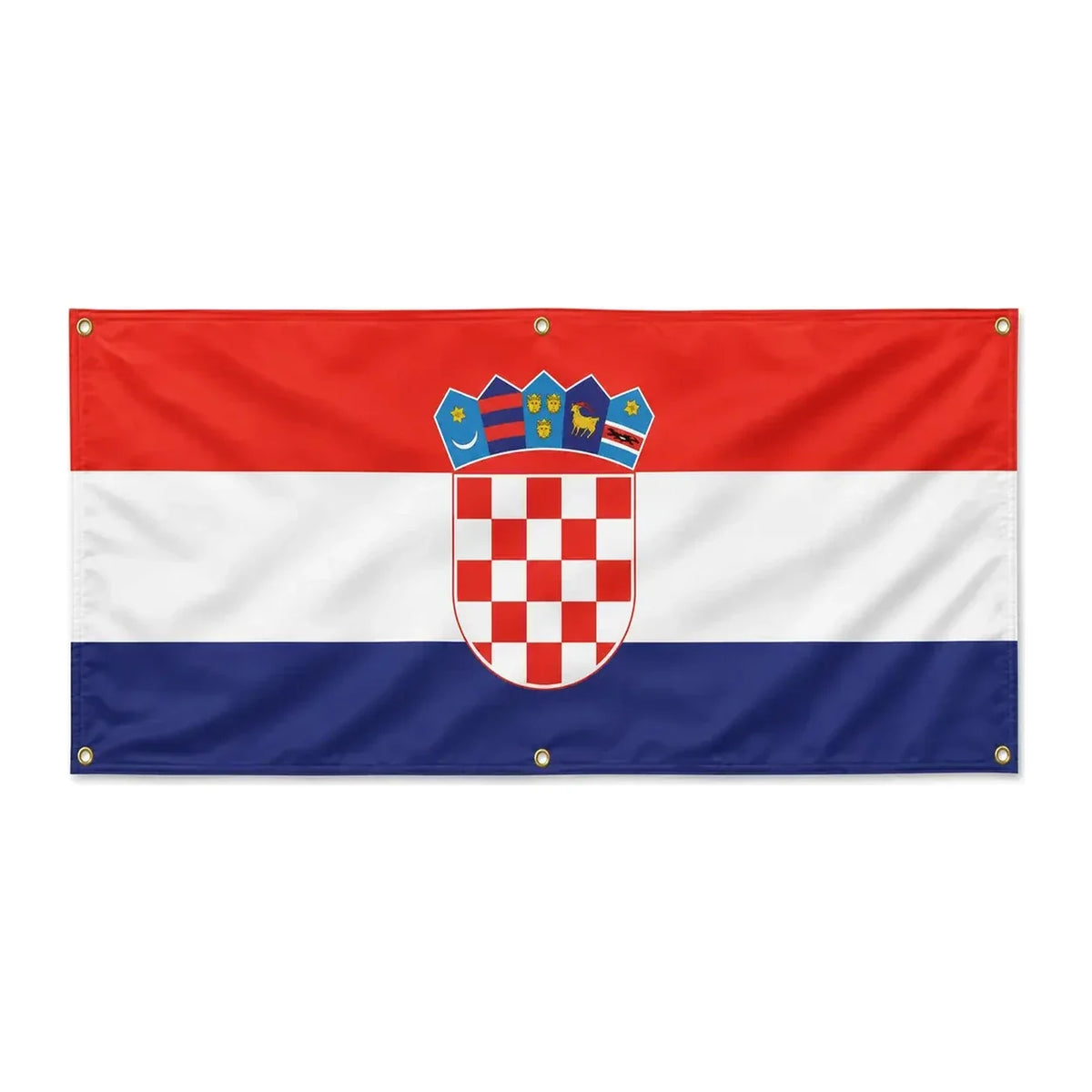 Drapeau croatie polyester résistant œillets usage extérieur