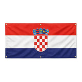 Drapeau croatie polyester résistant œillets usage extérieur