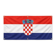 Drapeau croatie polyester résistant œillets usage extérieur