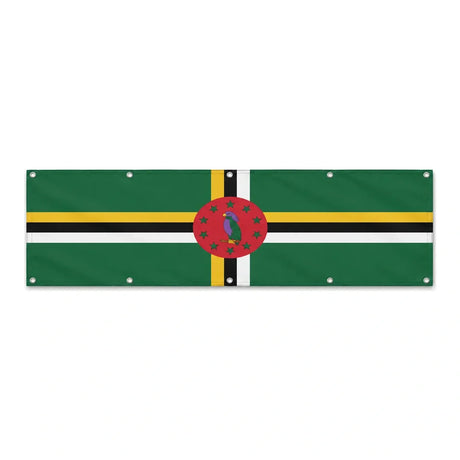 Drapeau de la Dominique grand format XL en polyester avec dix œillets