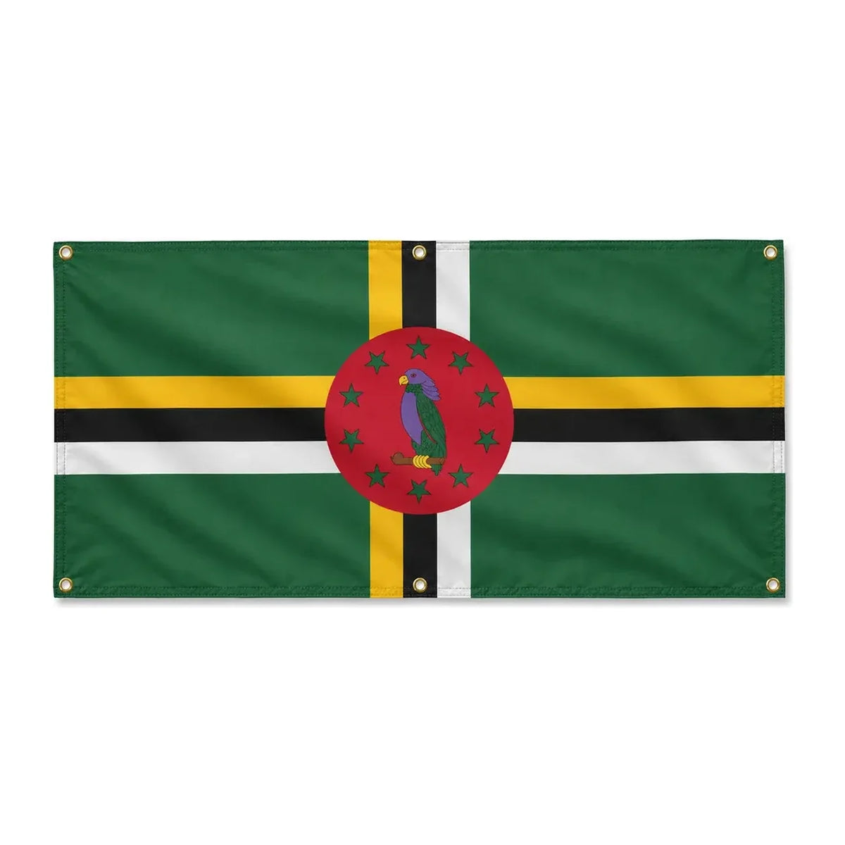 Drapeau dominique polyester résistant aux intempéries
