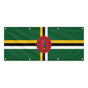 Drapeau dominique en polyester résistant aux intempéries