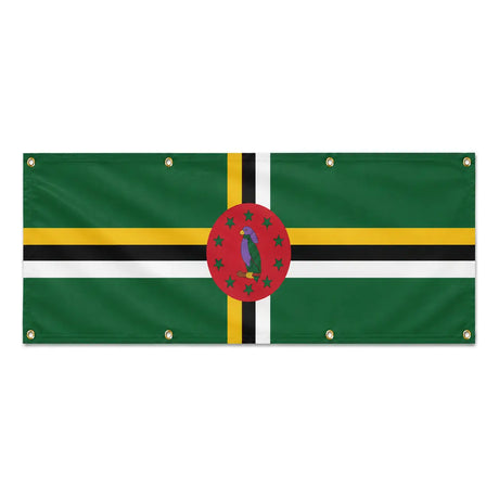 Drapeau dominique en polyester résistant aux intempéries
