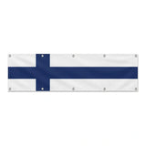 Drapeau de la Finlande grand format XL en polyester avec dix œillets