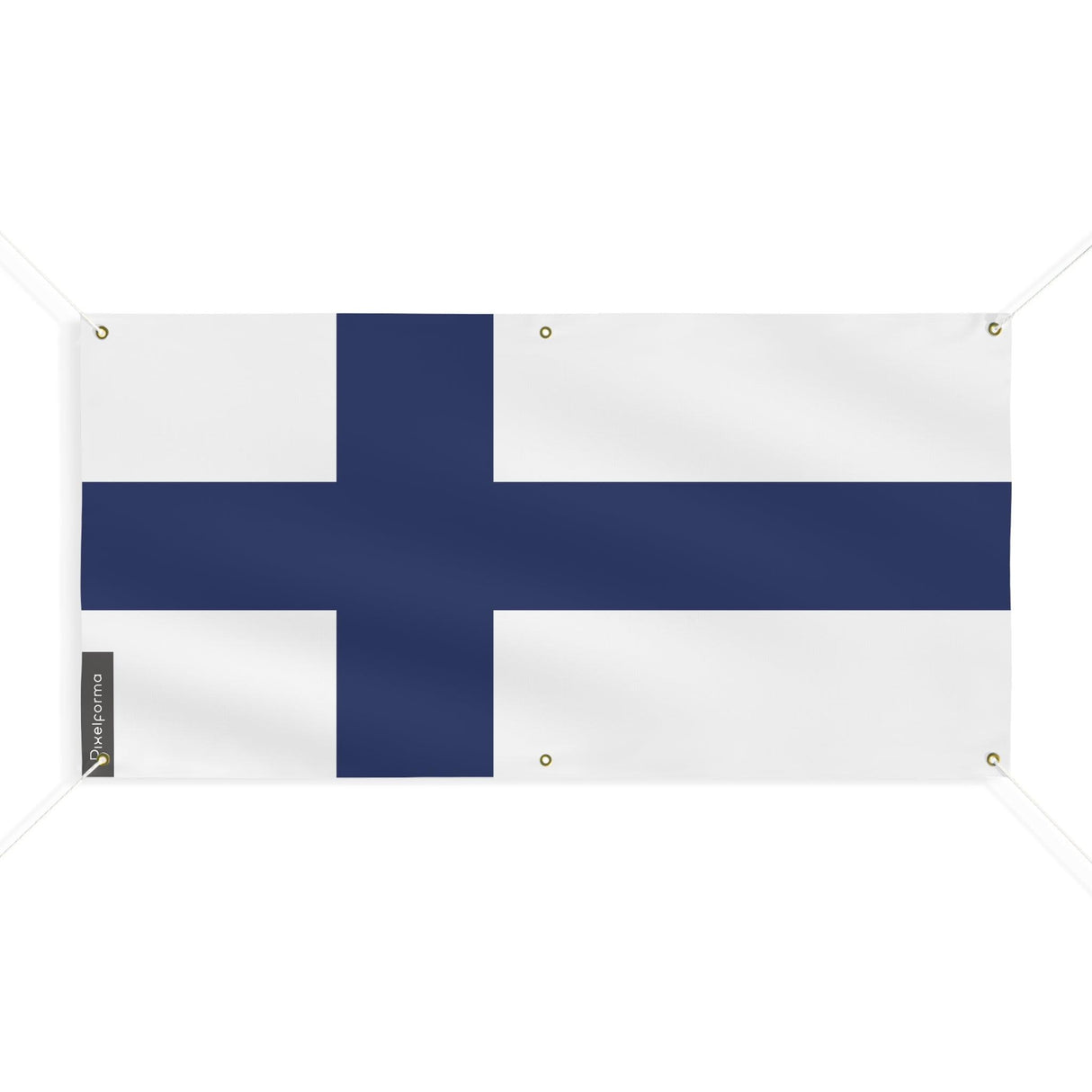 Drapeau de la Finlande 6 Oeillets en plusieurs tailles - Pixelforma 