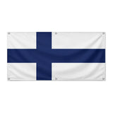 Drapeau finlande polyester résistant avec œillets robustes