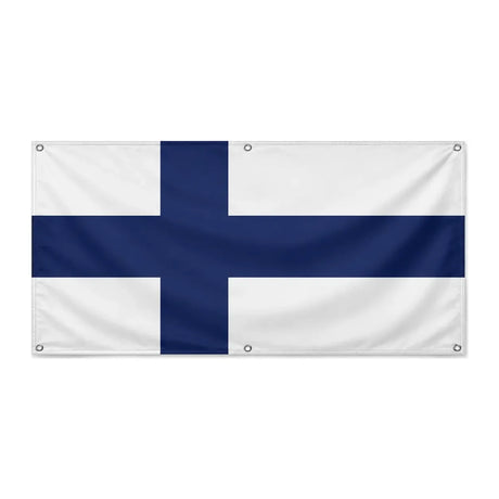 Drapeau finlande polyester résistant avec œillets robustes