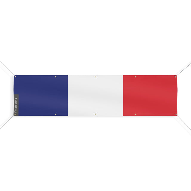 Drapeau de la France 10 Oeillets en plusieurs tailles - Pixelforma