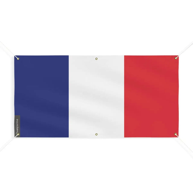 Drapeau de la france 6 oeillets en plusieurs tailles (m) - pixelforma