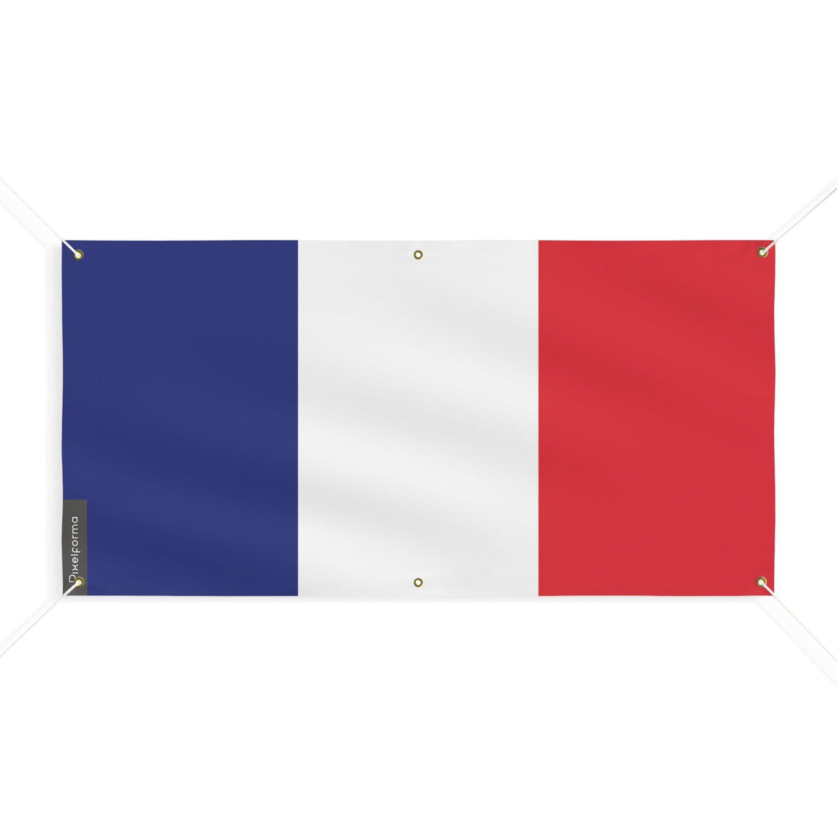 Drapeau de la France 6 Oeillets en plusieurs tailles - Pixelforma 