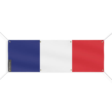 Drapeau de la France 8 Oeillets en plusieurs tailles - Pixelforma 
