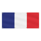 Drapeau france polyester résistant œillets usage extérieur