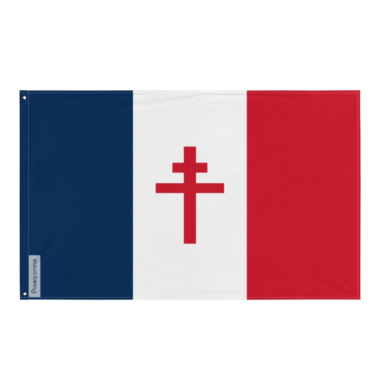 Drapeau de la France libre en plusieurs tailles 100 % polyester Imprimer avec Double ourlet - Pixelforma 