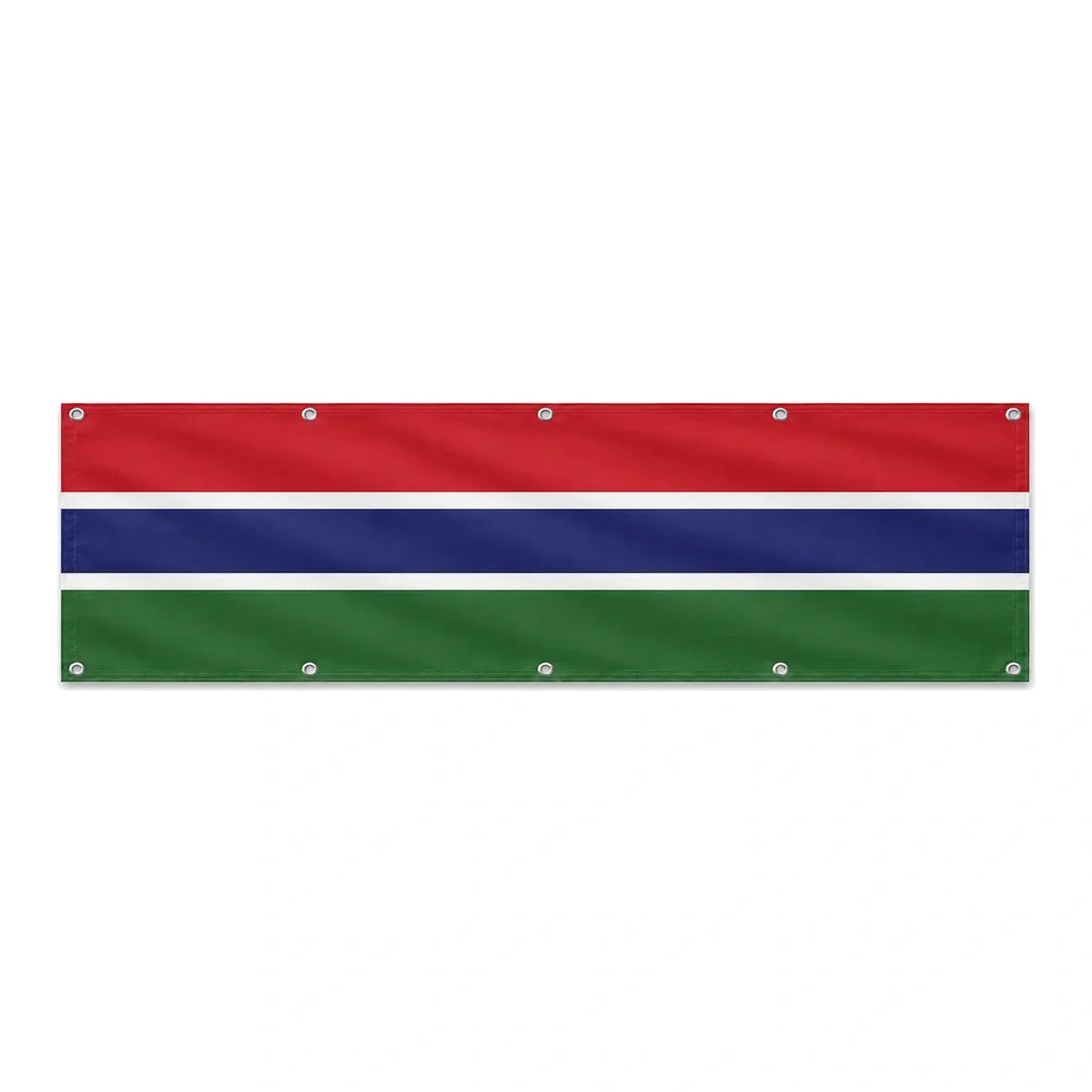 Drapeau de la Gambie grand format XL en polyester avec dix œillets