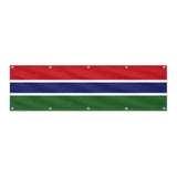 Drapeau de la Gambie grand format XL en polyester avec dix œillets
