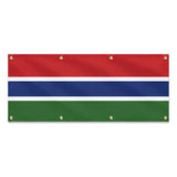 Grand drapeau gambie en polyester résistant aux intempéries