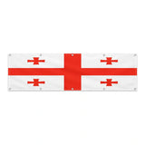 Drapeau de la Géorgie grand format XL en polyester avec dix œillets
