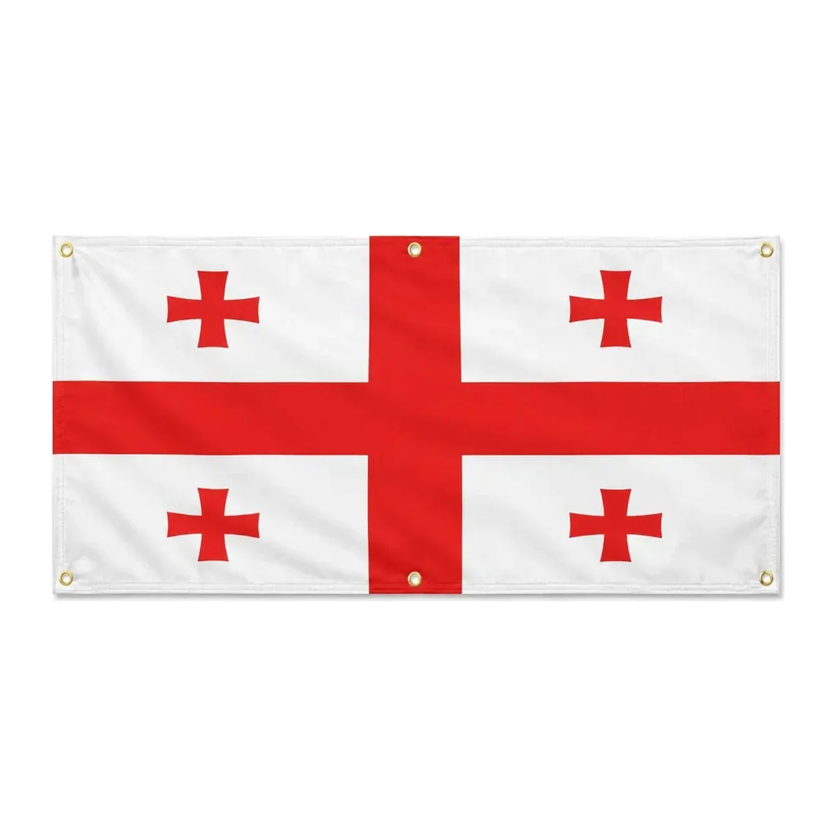 Drapeau géorgie en polyester résistant aux intempéries