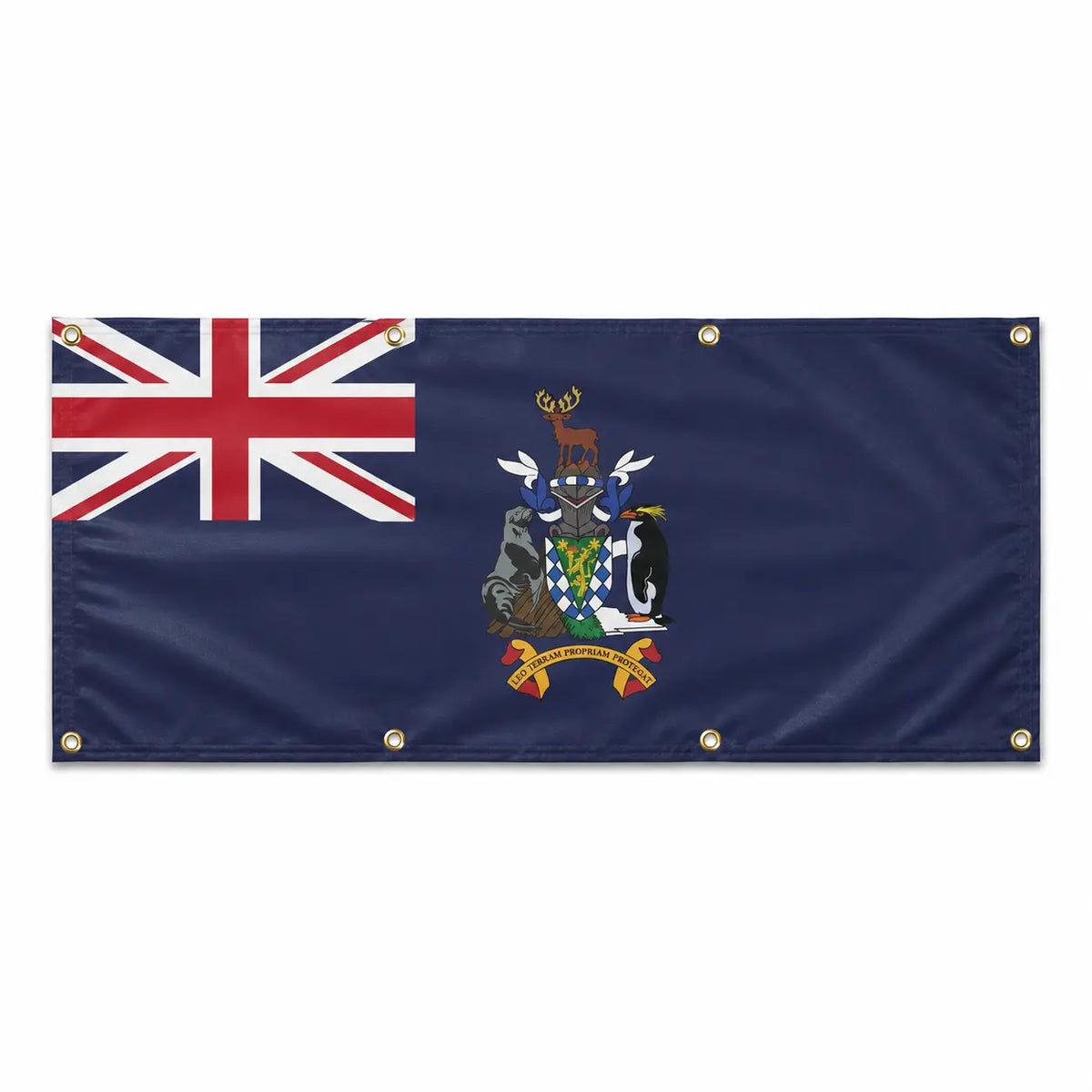 Drapeau géorgie du sud-et-les îles sandwich polyester résistant