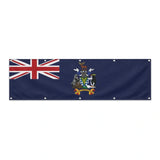 Drapeau de la Géorgie du Sud-et-les Îles Sandwich du Sud grand format XL en polyester avec dix œillets