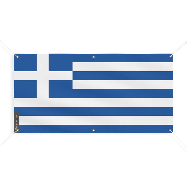 Drapeau de la grèce 6 oeillets en plusieurs tailles (m) - pixelforma
