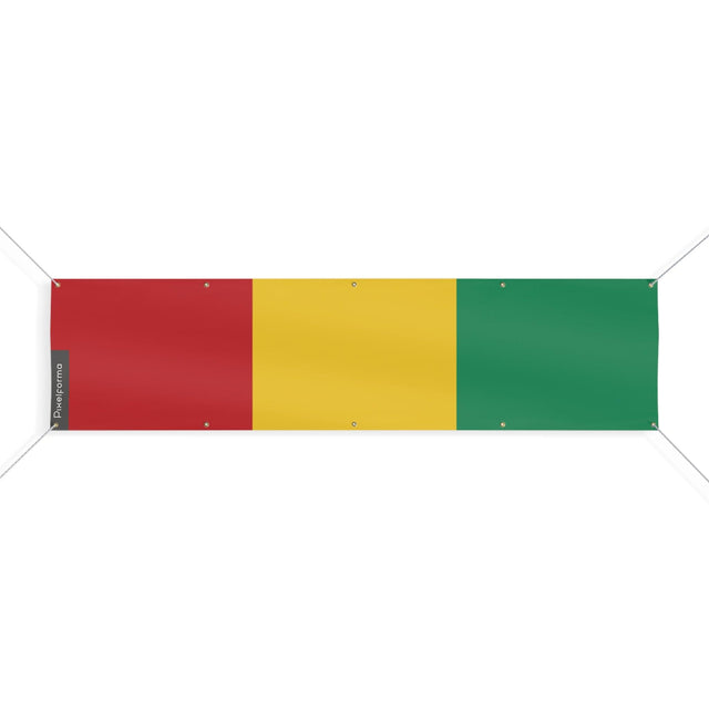 Drapeau de la Guinée 10 Oeillets en plusieurs tailles - Pixelforma