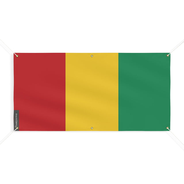 Drapeau de la Guinée 6 Oeillets en plusieurs tailles - Pixelforma 