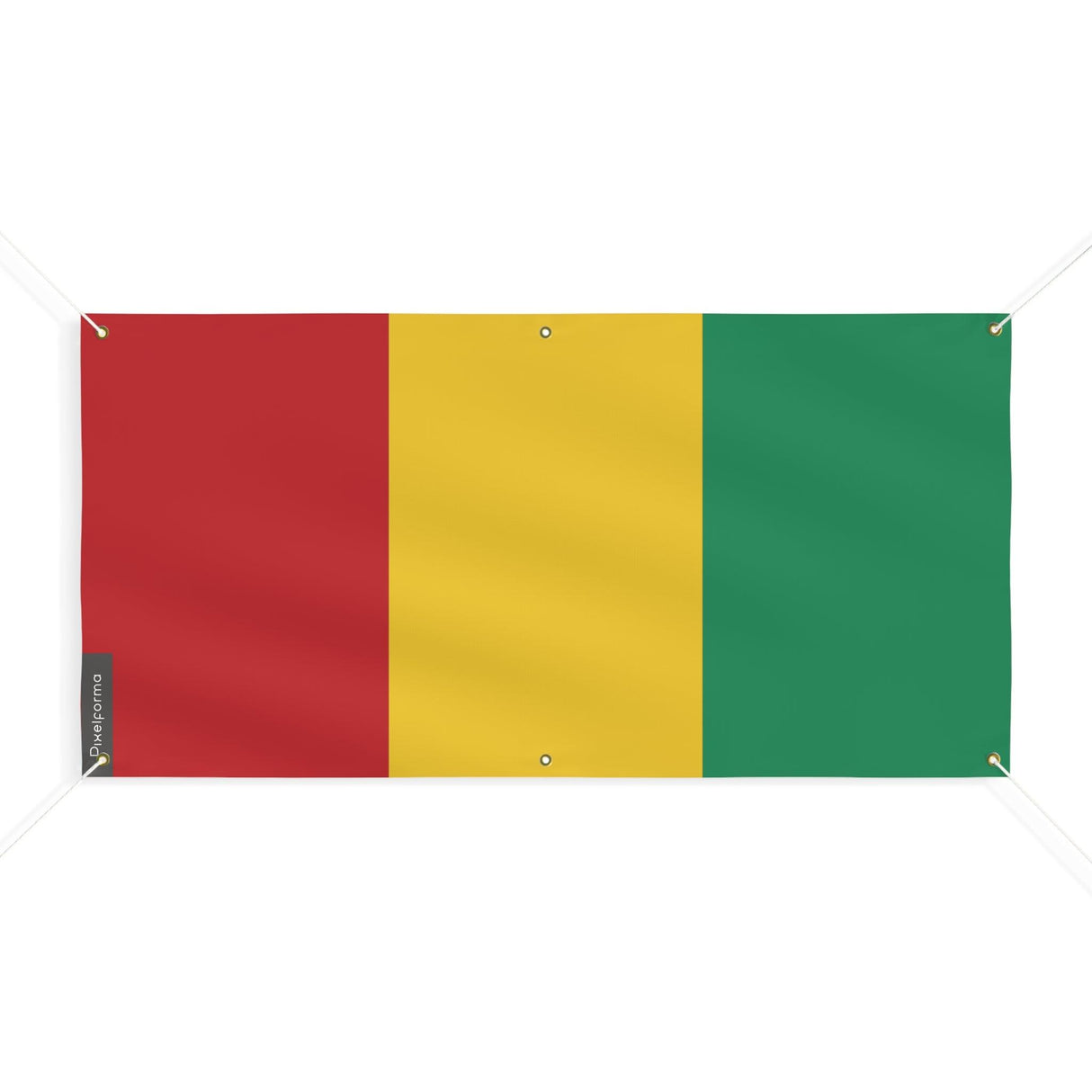 Drapeau de la Guinée 6 Oeillets en plusieurs tailles - Pixelforma